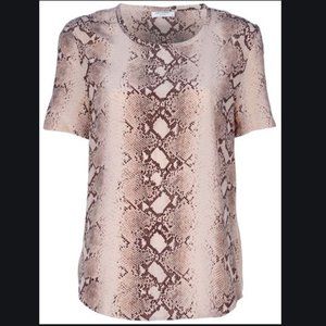 Silk Snake Print Equipment Riley Tee